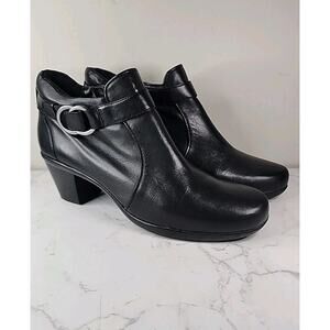Naturalizer NS Comfort Women's Ankle Boots Black Leather Size US 9
